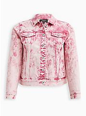 Trucker Jacket - Denim Pink Wash, WASHED PINK GLOW, hi-res