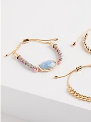Opal & Pave Threaded Pull Clasp Bracelet Set of 3 , , alternate