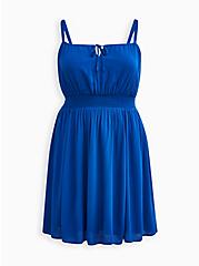 Mini Gauze Smocked Waist Dress, NAUTICAL BLUE BLUE, hi-res