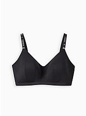 Lightly Lined Longline Wire-Free Bra - Lace Black With 360° Back Smoothing™, RICH BLACK, hi-res