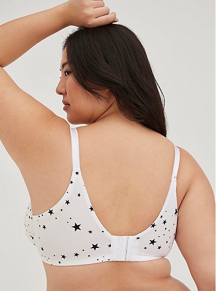 Plus Size Lightly Lined T-Shirt Bra - Stars White with 360° Back Smoothing™, STAR CLUSTERS, alternate