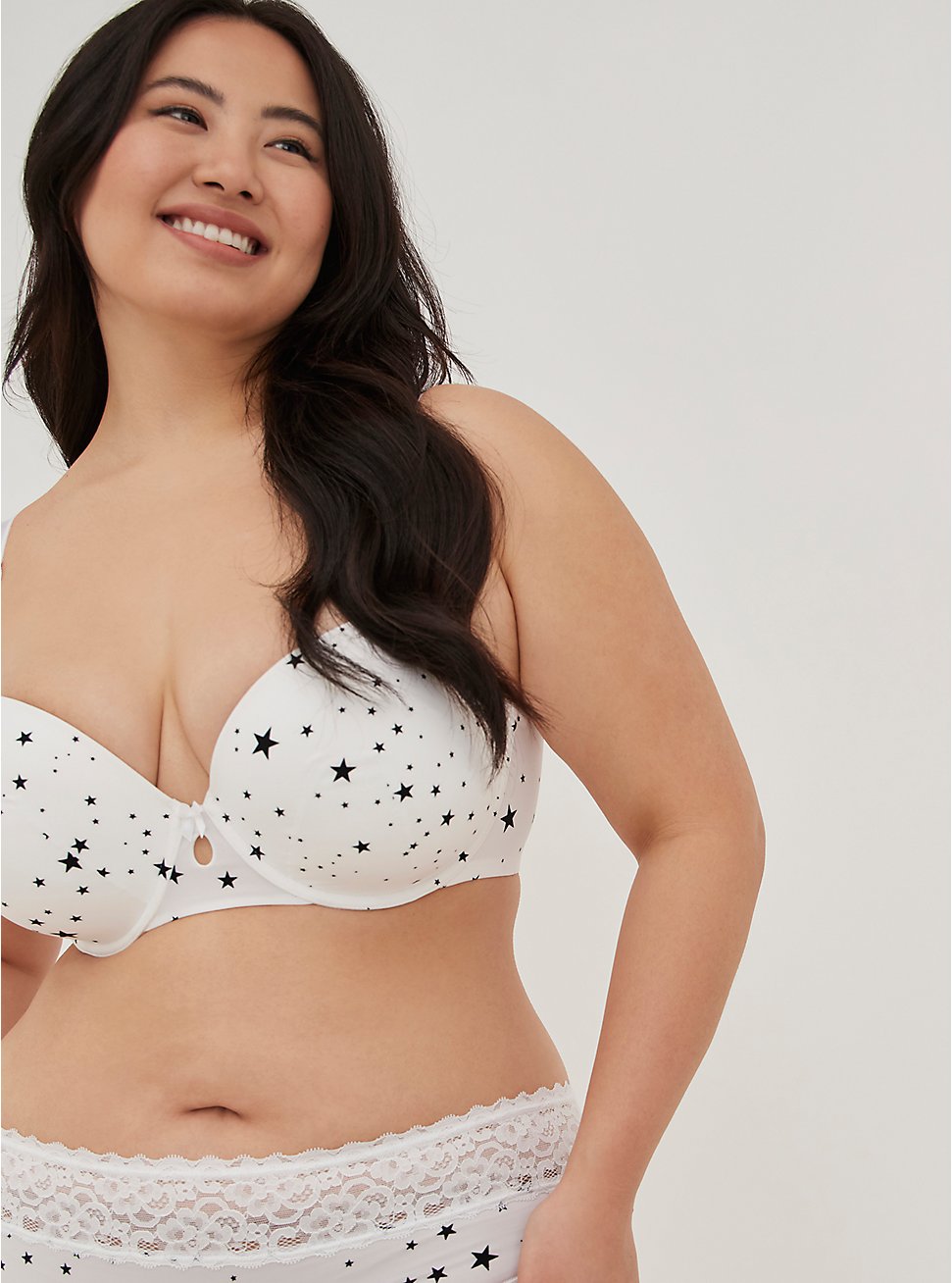 Lightly Lined T-Shirt Bra - Stars White with 360° Back Smoothing™, STAR CLUSTERS, hi-res