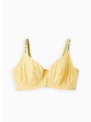 Plus Size Unlined Balconette Bra - Lace Yellow, SUNDRESS: YELLOW, hi-res