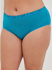 Logo Cheeky Panty - 4-Way Stretch Lace Blue, ENAMEL BLUE, alternate