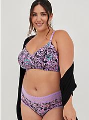 Wide Lace Trim Cheeky Panty - Second Skin Purple , EVERYTHING TATTOO: PURPLE, hi-res