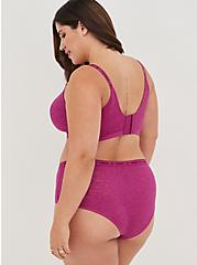 Plus Size Logo Cheeky Panty - 4-Way Stretch Lace Fuchsia, BOYSENBERRY, alternate