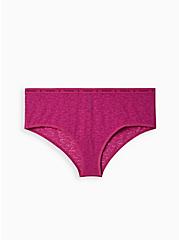 Plus Size Logo Cheeky Panty - 4-Way Stretch Lace Fuchsia, BOYSENBERRY, hi-res