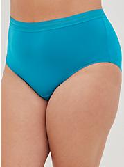 Plus Size Brief Panty - Second Skin Teal Blue, ENAMEL BLUE, alternate
