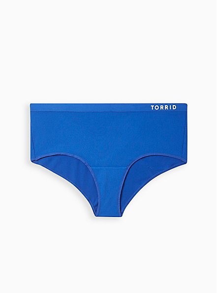 Active Microfiber Mid-Rise Cheeky Logo Panty, SURF THE WEB BLUE, hi-res