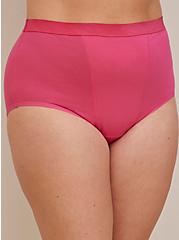 Cotton High-Rise Brief Seamed Panty, BEET ROOT, alternate