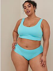 Plus Size Seamless Hipster Panty - Ribbed Blue, BLUE RADIANCE, hi-res