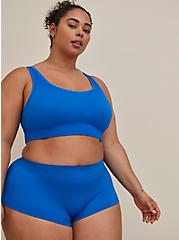 Plus Size Shorts - Seamless Rib Knit Blue, NAUTICAL BLUE: BLUE, hi-res
