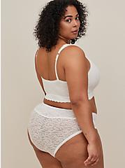 Plus Size Hipster Panty - 4-Way Stretch Lace White, CLOUD DANCER, alternate