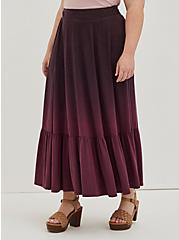 Tiered Maxi Skirt - Signature Jersey Dip Dye Purple, DIP DYE, alternate