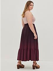 Tiered Maxi Skirt - Signature Jersey Dip Dye Purple, DIP DYE, alternate