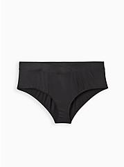 Plus Size V-Front Cheeky Panty - Microfiber Black, RICH BLACK, hi-res