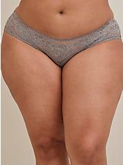 Cage Back Hipster Panty - Lace Silver, SILVER FILAGREE, alternate