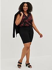 Plus Size Harper Button-Up Sleeveless Blouse - Gauze Floral Black, FLORAL - BLACK, hi-res