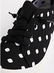 Plus Size Riley Sneaker - Canvas Polka Dot Black (WW), BLACK, alternate