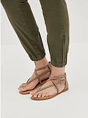 Plus Size Comfort Flex Waist Zip Cuff Jogger - Stretch Twill Green, DEEP DEPTHS, alternate