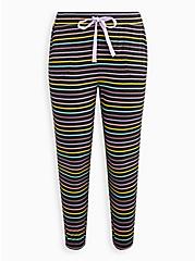Plus Size Classic Fit Sleep Jogger - Super Soft Rib Grey Stripe, MULTI, hi-res
