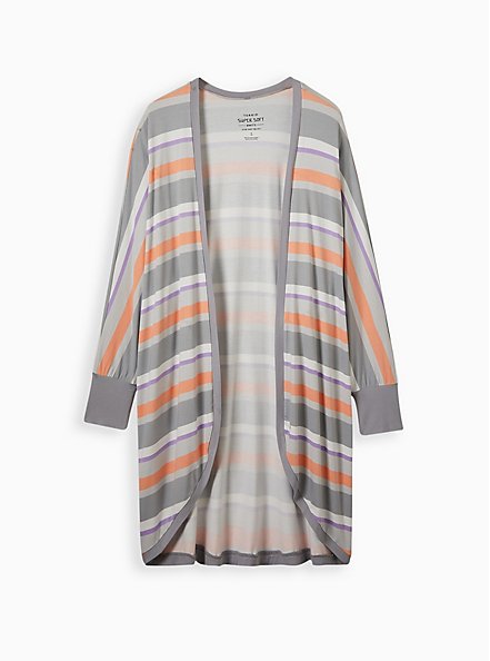 Cocoon Kimono - Super Soft Stripes, MULTI STRIPE, hi-res