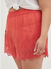 Embroidered Short - Mesh Coral, CORAL, alternate