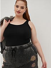 Plus Size LoveSick Pull-On Short - French Terry Rose Washed Grey, GREY, alternate