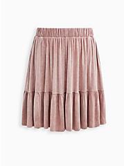 Plus Size Tiered Circle Skirt - Super Soft Pink Wash, LILAC, hi-res