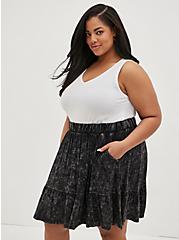 Tiered Circle Skirt - Super Soft Black Wash, DEEP BLACK, alternate