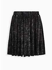 Tiered Circle Skirt - Super Soft Black Wash, DEEP BLACK, hi-res