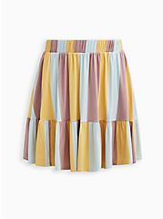 Plus Size Tiered Circle Skirt - Super Soft Stripe Multi, STRIPE - MULTI, hi-res