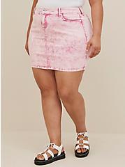 Mini Skirt - Denim Pink Wash, PINK, hi-res