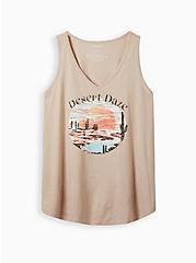 Girlfriend Tank - Signature Jersey Daze Sand Desert, MUSHROOM, hi-res