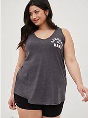 Plus Size Girlfriend Tank - Signature Jersey Game Mama Grey, CHARCOAL, hi-res