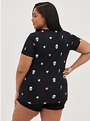 Plus Size Perfect Tee - Super Soft Multi Charms Black, OTHER PRINTS, alternate