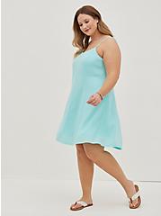 Plus Size Trapeze Mini Dress - Blue, ISLAND PARADISE, alternate