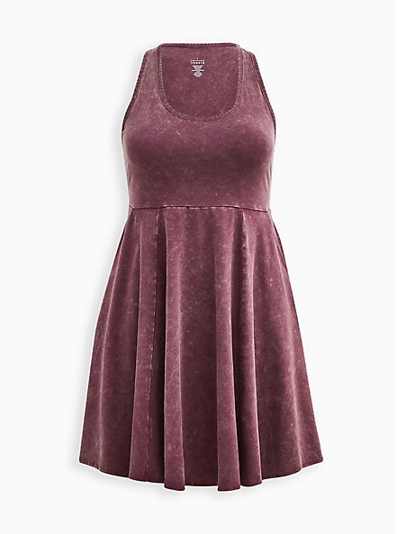 Tank Skater Dress - Foxy Purple Wash , PURPLE, hi-res