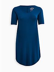 Favorite T-Shirt Dress - Super Soft Blue , POSEIDON, hi-res