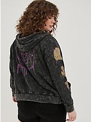 Plus Size LoveSick Zip Hoodie - French Terry Rose Washed Grey, GREY, alternate