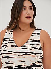 Plus Size Deep V-Neck Tank - Foxy Abstract Tiger, OTHER PRINTS, alternate