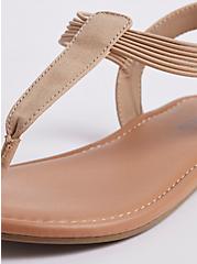 T-Strap Sandal - Stretch Canvas Taupe (WW), TAUPE, alternate