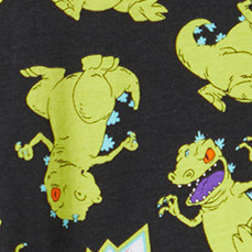 Plus Size Rugrats Cheeky Panty - Cotton Reptar Black, MULTI, swatch