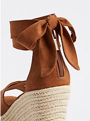 Plus Size Lace-Up Espadrille Wedge - Brown (WW), BROWN, alternate