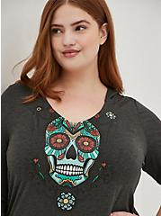 Pullover Hoodie - Super Soft Mystic Muertos Charcoal, CHARCOAL, alternate