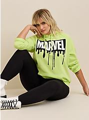 Plus Size Pullover Hoodie - Cozy Fleece Marvel Neon Green, NEON GREEN, hi-res