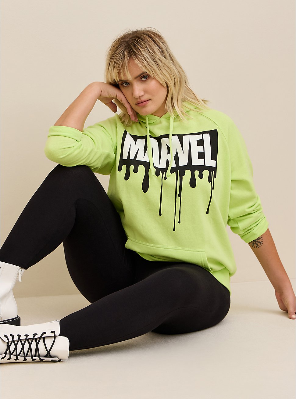 Pullover Hoodie - Cozy Fleece Marvel Neon Green, NEON GREEN, hi-res