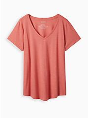 Girlfriend Tee - Signature Jersey Coral, CORAL, hi-res