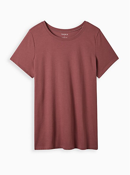 Plus Size Everyday Tee - Signature Jersey Ginger, MAUVE, hi-res
