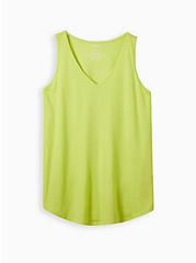 Plus Size Girlfriend Tank - Signature Jersey Lime, LIME PUNCH, hi-res